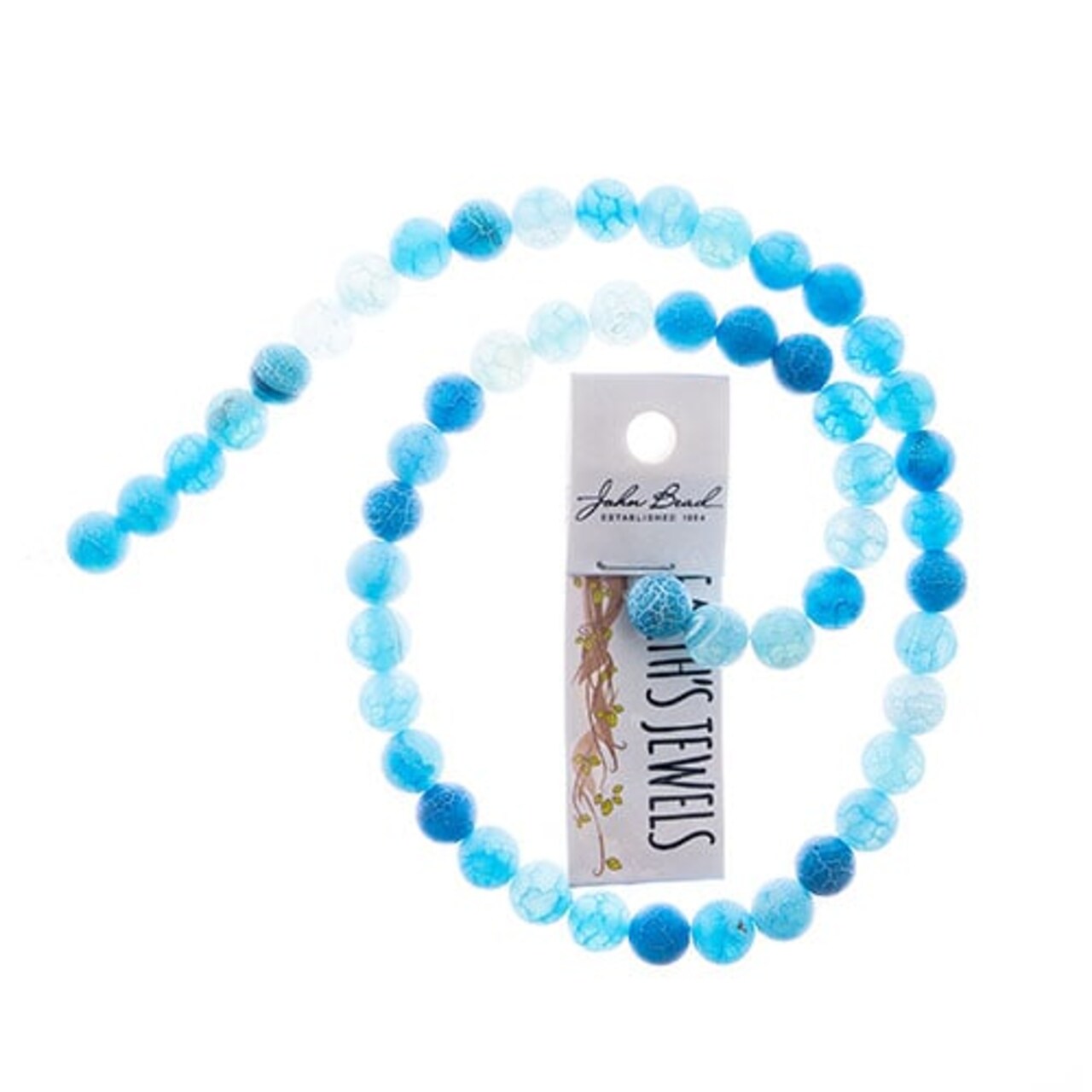 John Bead Earth's Jewels 16in Semi-Precious Natural Stone Round Matte Bead Strand